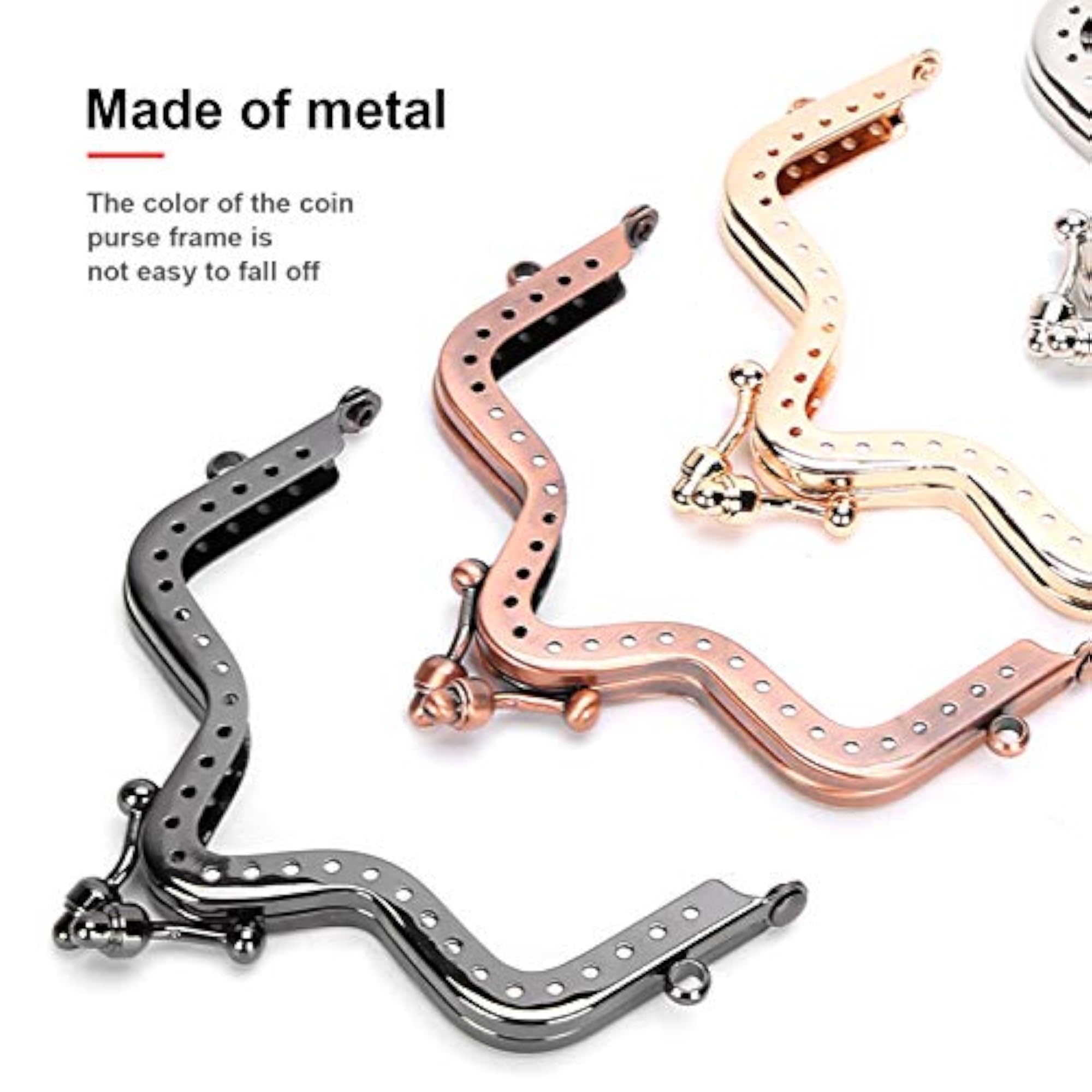 DIY Coin Purse Frame, 5pcs Retro Metal Clasp