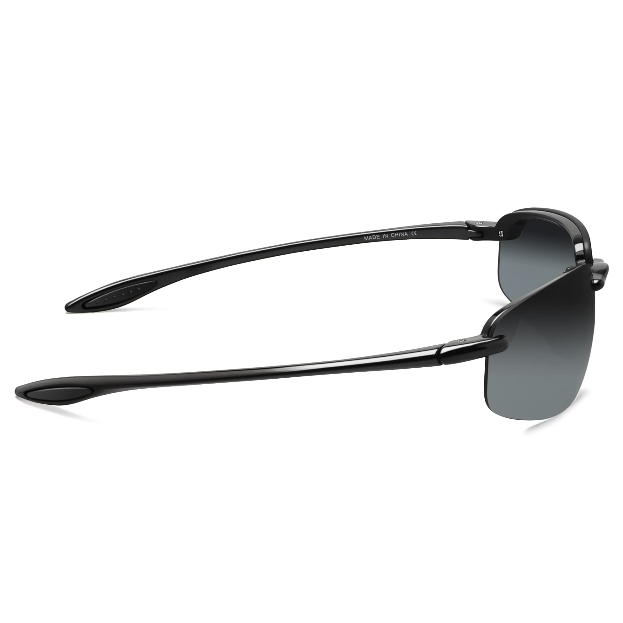 JULI MJ8001 - Occhiali da sole sportivi per uomo e donna, montatura senza montatura Tr90, per corsa, pesca, baseball, guida