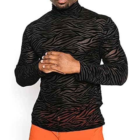 Camiseta de Malla Hombre Transparente Manga Larga Cover