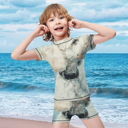 Poodle Dog ProfileChildren's Casual Swimsuit Set - Simple and Versatile10-12Y（150cm）3