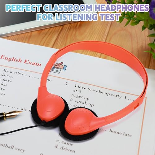 Image of Konohan 30 Pack Headphones Bulk Classroom Headphones, Macaron, Classic