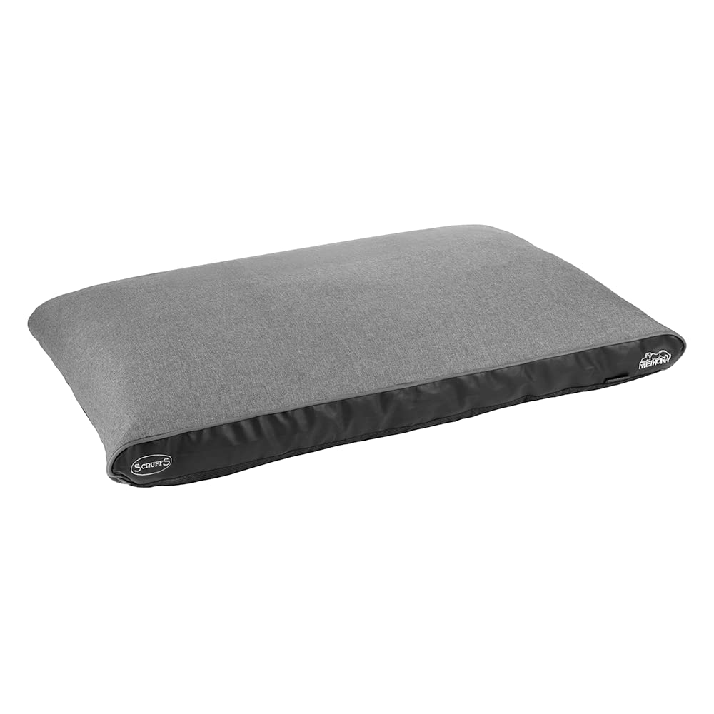 Scruffs Hilton Memory Foam Orthopaedic Pillow (XL), 120 x 75 x8cm, Grey