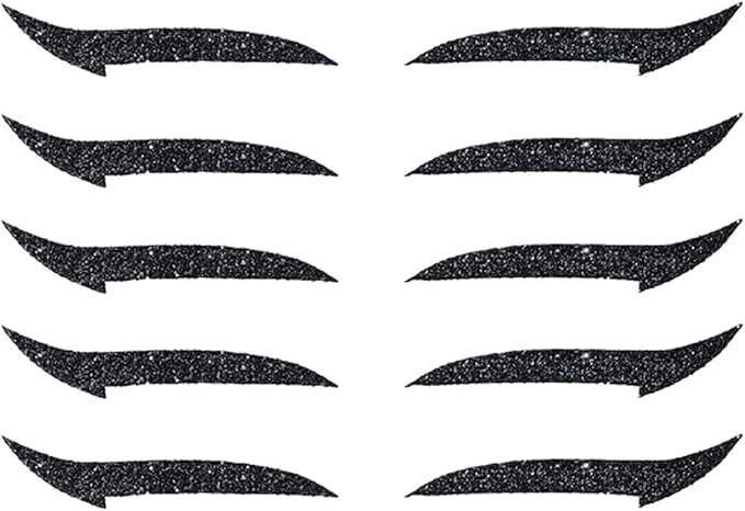 Eyeliner Stickers Glitter Adhesivo Reutilizable Azul 5 Pares miniatura 1