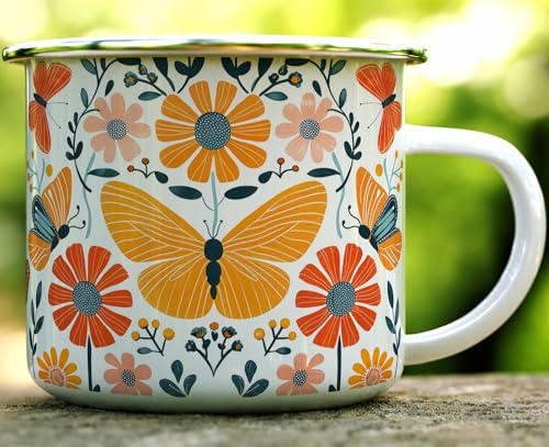 Taza Camping Esmaltada Floral Loftipop 16oz miniatura 2