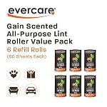 Evercare Pack of 6 Gain Scented All-Purpose Lint Roller Refill Rolls, 60 Sheets Each - Image 2