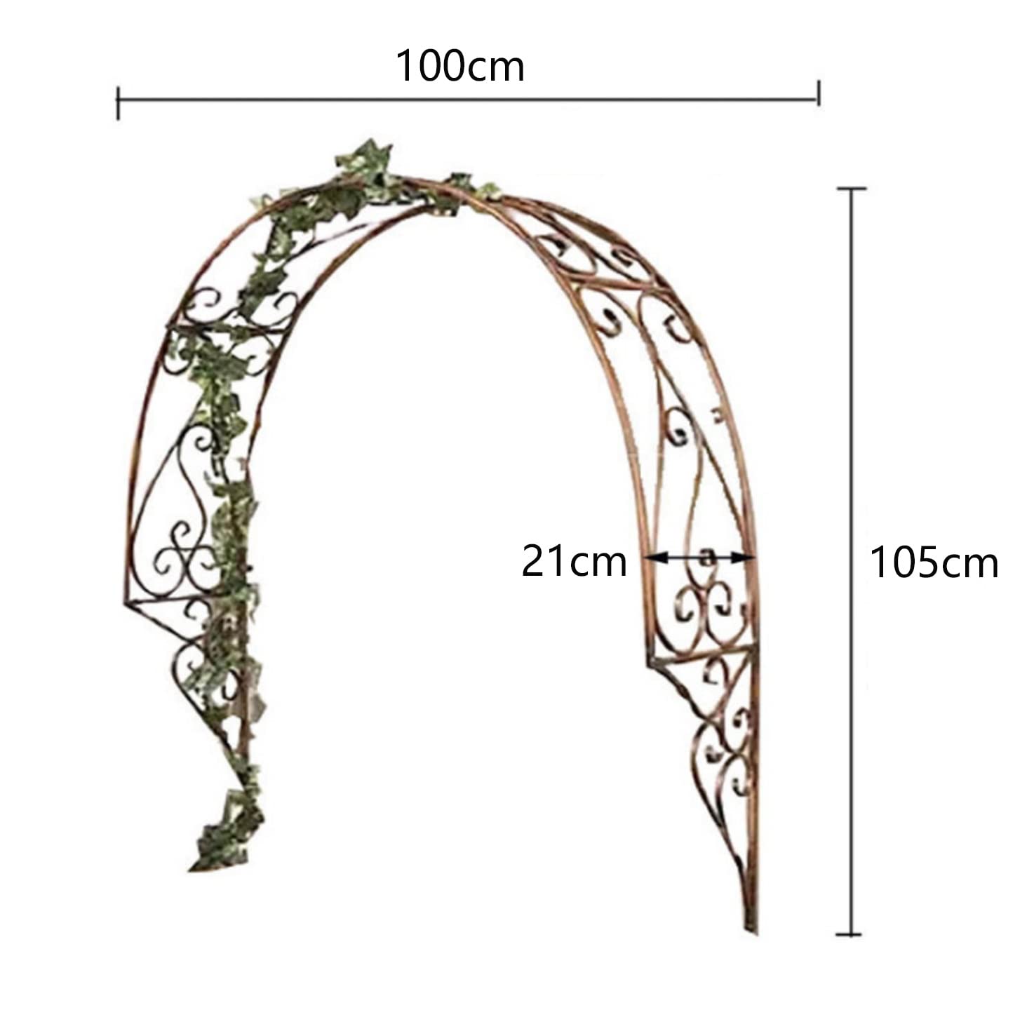 Łuk ogrodowy do roślin pnących - metalowa altana naścienna na bluszcz i róże wsparcie wewnątrz/na zewnątrz elegancki czarny design rozmiar: szer. 100 cm idealny do okien i drzwi