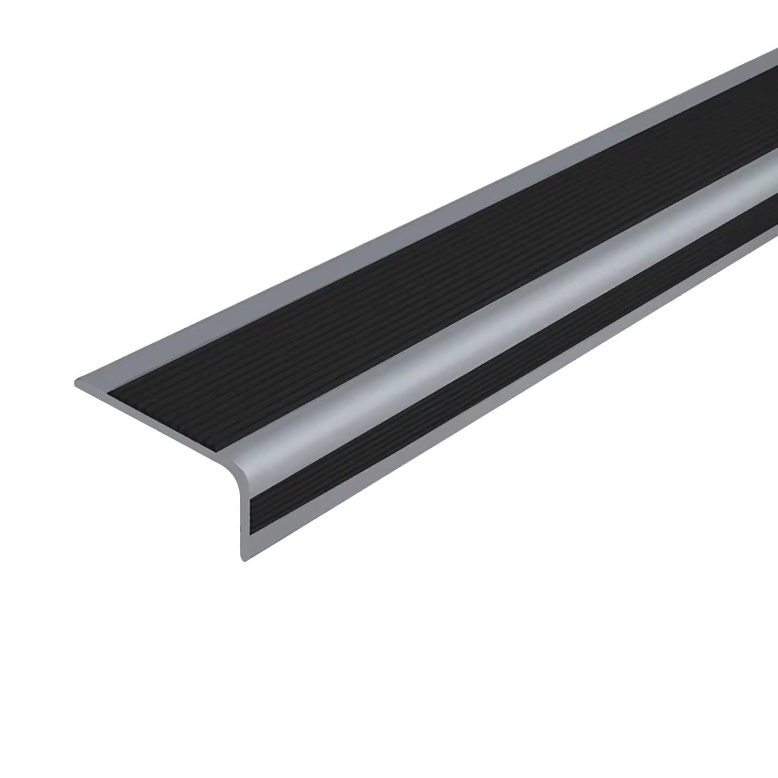 Antideslizante De Borde Escalonado Tiras Antideslizantes Para Peldaños Esquina Para Cantos Cantonera Protector Tira De Umbral De Escalera De Protección De Esquina En Forma De L ( Color : Black gray ,