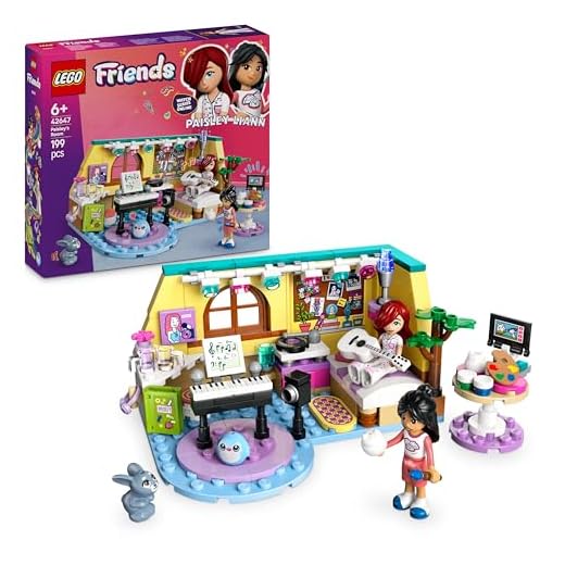 LEGO Friends Paisley’s Room Set, Creative Learning Toy for 6 Plus year Old Girls, with 2 Heartlake City Characters, a Bunny Figure, Instruments and Dolls' House Accessories 42647
