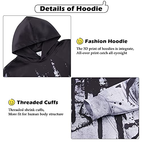 Image of Lovekider Boys Hoodies Sweatshirt Cool 3D Print Pullover with Big Pocket for Kids Fashion Warm Winter 6-16 Years