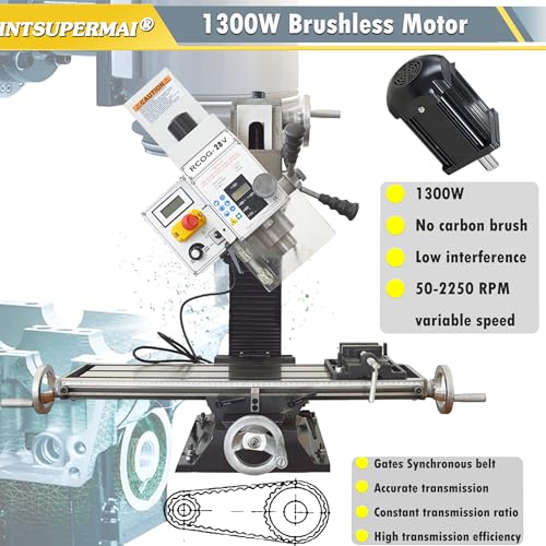 INTSUPERMAI 1300W Mini Milling Drilling Machine