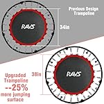 Foldable Mini Trampoline for Adults & Kids 40" Rebounder Trampoline with Adjustable Foam Bar for Indoor Workout Fitness - Image 2