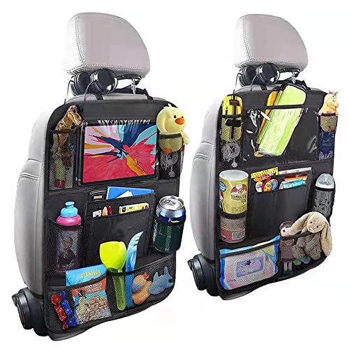 joofang 2 Stück Kinder-Auto-Rücksitz-Aufbewahrungstasche, Auto-Organizer, Autositz-Protektoren, wasserdicht, Aufbewahrungstasche für Kinderspielzeug, leicht zu reinigen, 600D-Polyester, Netztaschen Cover