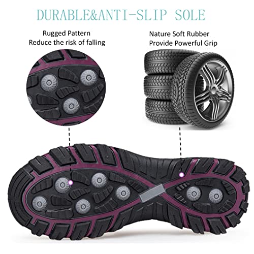 MAIZUN Womens Winter Snow Boots Fur Lined Winter Ankle Boots Outdoor Hiking Walking Trekking Shoes4