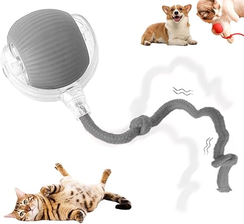 Miniatura 8 de Juguete interactivo de bola rodante para perro, juguetes interactivos automáticos para gatos, juguetes para gatos que se mueven automáticamente,