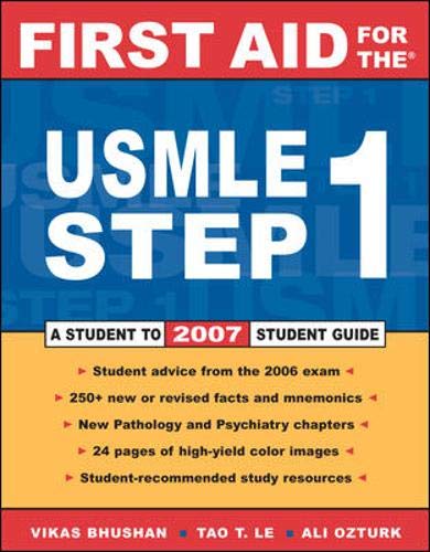 McGraw-Hill Education First Aid for the USMLE Step 1: 2007