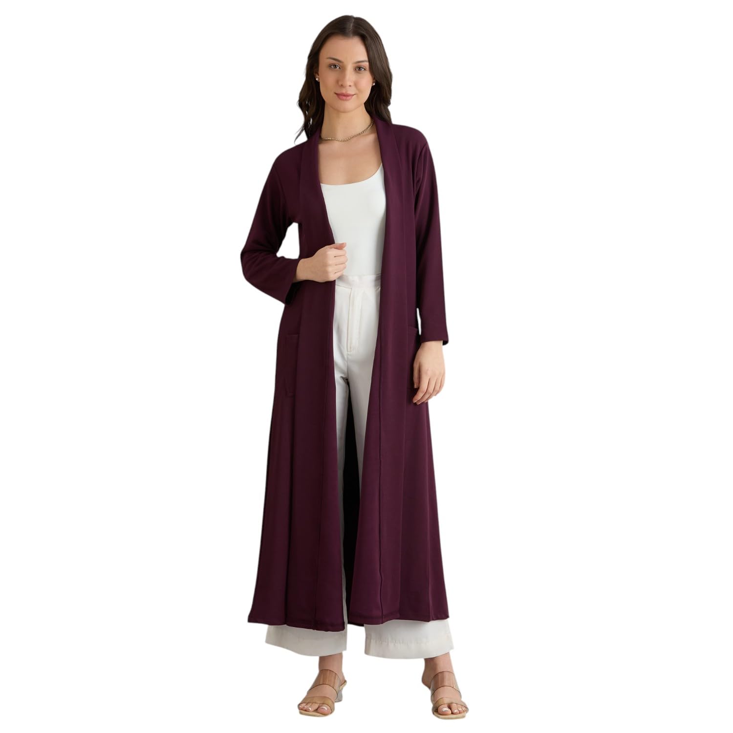 smarty pants women's cotton open front trench jacket.-picture-26
