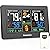 Newentor Weather Station Wireless Indoor Outdoor Thermometer, Color Display Digital Weather Thermometer with Atomic Clock, Barometric Pressure, Forecast Station with Adjustable Backlight, Black