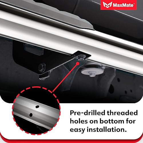 MaxMate 3.5" Oval Nerf Bar Side Steps Compatible with 2019-2026 Chevy Silverado GMC Sierra 1500; 2020-2026 2500 3500HD | Crew Cab | SS2C35067MX | Side Rails Running Boards