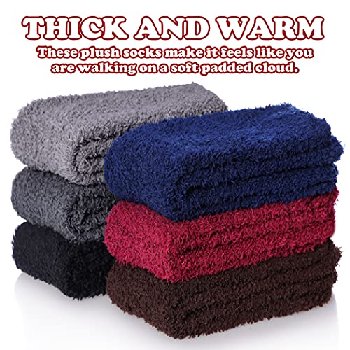 Image of FNOVCO Non Slip Socks for Women Winter Warm Cozy Fuzzy Slipper Socks Soft Fluffy Hospital Socks with Grips
