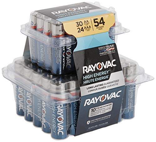 Rayovac AA Batteries & AAA Batteries Combo Pack, 30 AA and 24 AAA (54 Battery Count)