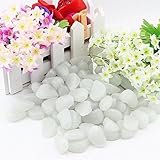 200 pcs Luminous Stones Glow in the Dark Stone Pebbles Garden Decor for Walkway Yard - Indoor Outdoor DIY Decorative Gravel for Aquarium Fish Tank in Blue Green-Hmlike (1.4 lb)
