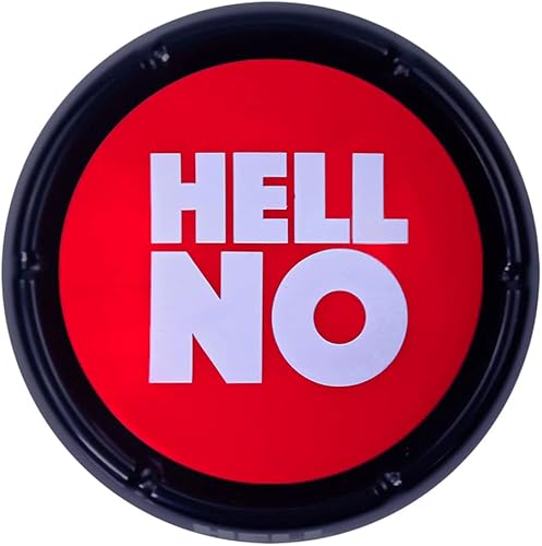 Miniatura 3 de Talkie Toys Products Hell No Button - 10 divertidos refranes de botón de infierno sin sonido - Juguete divertido para decir que no - Alivio del