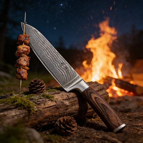Wakoli EDIB 4-Piece Damascus Knife Set – Professional Chef Knives Set with VG10 Core Blades, 67-Layer Damascus Steel and Ergonomic Pakkawood Handles – Premium Kitchen Knives in Elegant Gift Box - Image 5