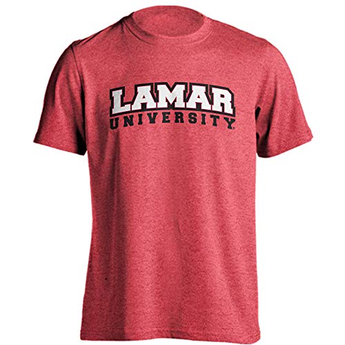 Sport Your Gear Lamar University Cardinals Classic Arch Campus Short Sleeve T-Shirt Red Heather 2XL