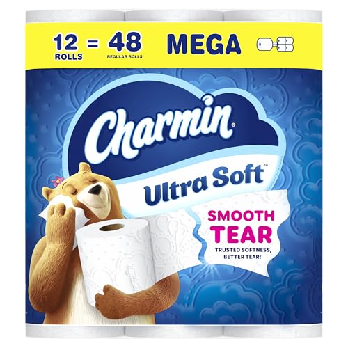 Image of Charmin Ultra Soft Toilet Paper, 12 Mega Rolls = 24 Regular Rolls, 2-ply Bath Tissue