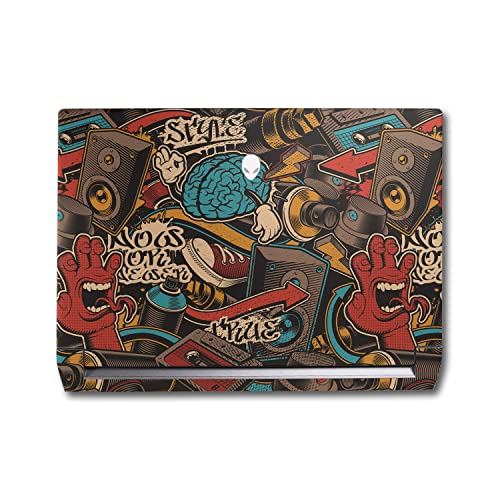 Image of MightySkins Skin Compatible with Alienware M17 R5 (2022) Full Wrap Kit - Orange Hip Hop | Protective, Durable, and Unique Vinyl Decal wrap Cover | Easy to Apply & Change Styles | Made in The USA