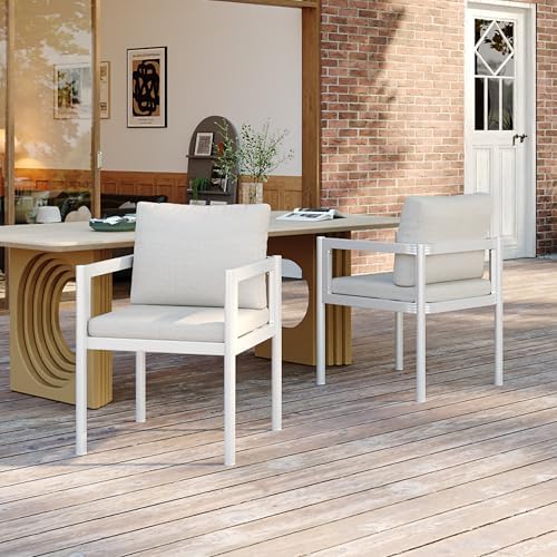 Amazon.com - Merax 2-Piece Patio Dining Chairs, All-Weather Patio ...
