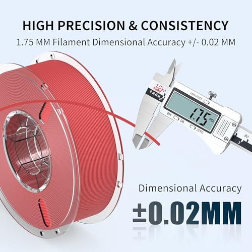 Image of RAMBERY Matte PLA 3D Printer Filament Bundle 4KG, Matte Smooth Finish PLA Filament 1.75mm, Individually Vacuum Packed, 1kg(2.2lb) X4PCS, Red /Orange /Matcha Green /Blue