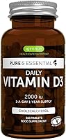 Pure & Essential Vitamine D3 Quotidienne 2000iu Cholécalciférol, 1 par jour, 1 an d’approvisionnement, végétarien, 365...
