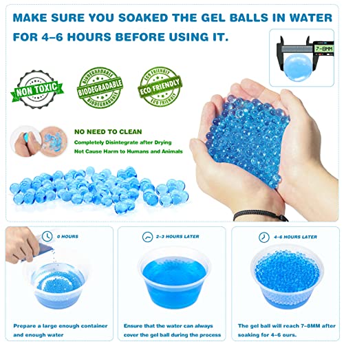 Electric Gel Ball Blaster Toys,Splatter Ball Blaster Automatic/Manual With 50000 Water Beads,Drum Mag And Goggles For Outdoor Activities- Shooting Team Game For Adults,Boys Girls Ages 12+ #TOP7