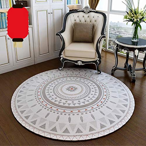 Tapis de salon rond moderne shaggy doux facile à nettoyer