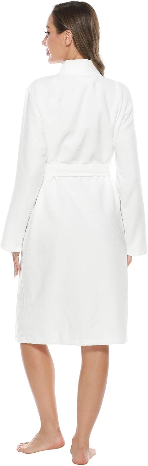 Kniffi Kimono Bathrobe for Women Terry Cloth Robes knee length towel Bathrobe - Image 4