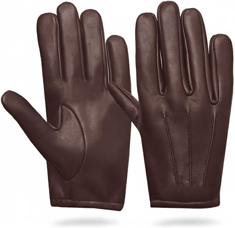 Men’s Genuine Leather Police Gloves Tactical Duty Gloves for Law Enforcement, Security,Motorcycle & Cold Weather