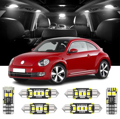 9 piezas luces LED interiores para VW Beetle 1998-2011 miniatura 1