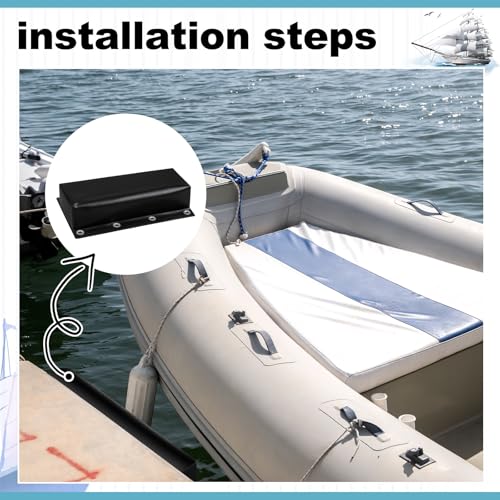 2 Pcs Boat Dock Bumpers Heavy-Duty Marine, 17 x 6 x 3.5 Inches, Black by Marsui - Used condition - Image 6