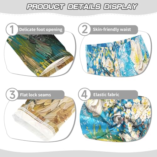 Toddler Girls Leggings Printed Yoga Pants Leggings Vincent Van Gogh Style Painting for Kids3