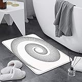 Este Alfombras de Baño contiene una capa intermedia absorbente con una rápida absorción de agua para evitar fugas de agua, manteniendo su suelo seco muy rápidamente. Super suave, esta alfombra de baño está diseñada para reducir el cansancio de los pies y el dolor en la espalda.