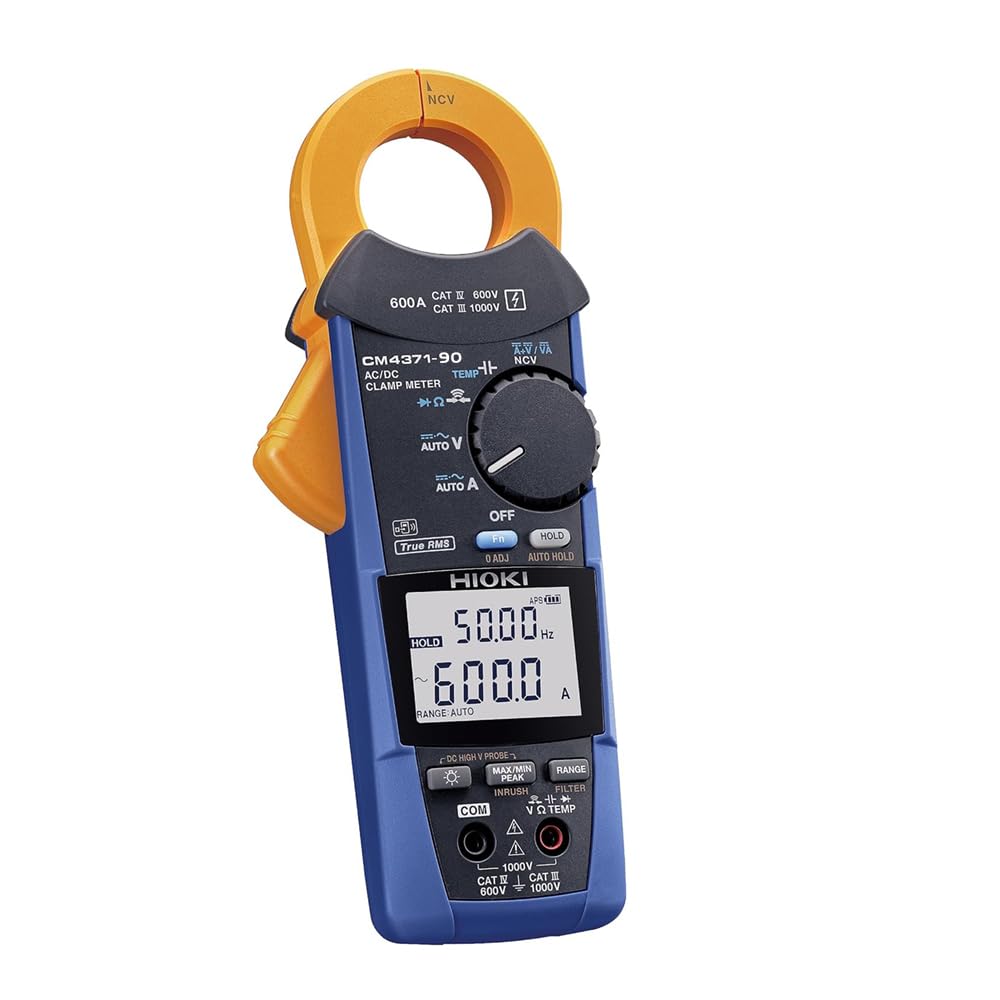 *Envío el mismo día* Multímetro de pinza CA/CC de verdadero valor eficaz para cuadros de distribución, equipos industriales y pruebas de corriente de irrupción en cableado | Modelo: CM4371-90