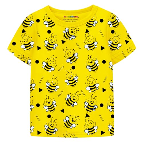 Image of Trampoline Boys Pack of 2 T-Shirt and Shorts Set - Fire Truck & Bee Print