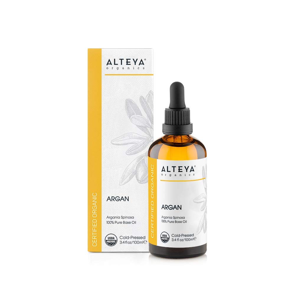 Alteya Bio Arganöl 100 ml – USDA-zertifiziert - 100% rein & kaltgepresst aus Marokko - für Haare, Haut & Nägel - lichtgeschützte Braunglasflasche mit Pipette - natürliche Premium-Hautpflege