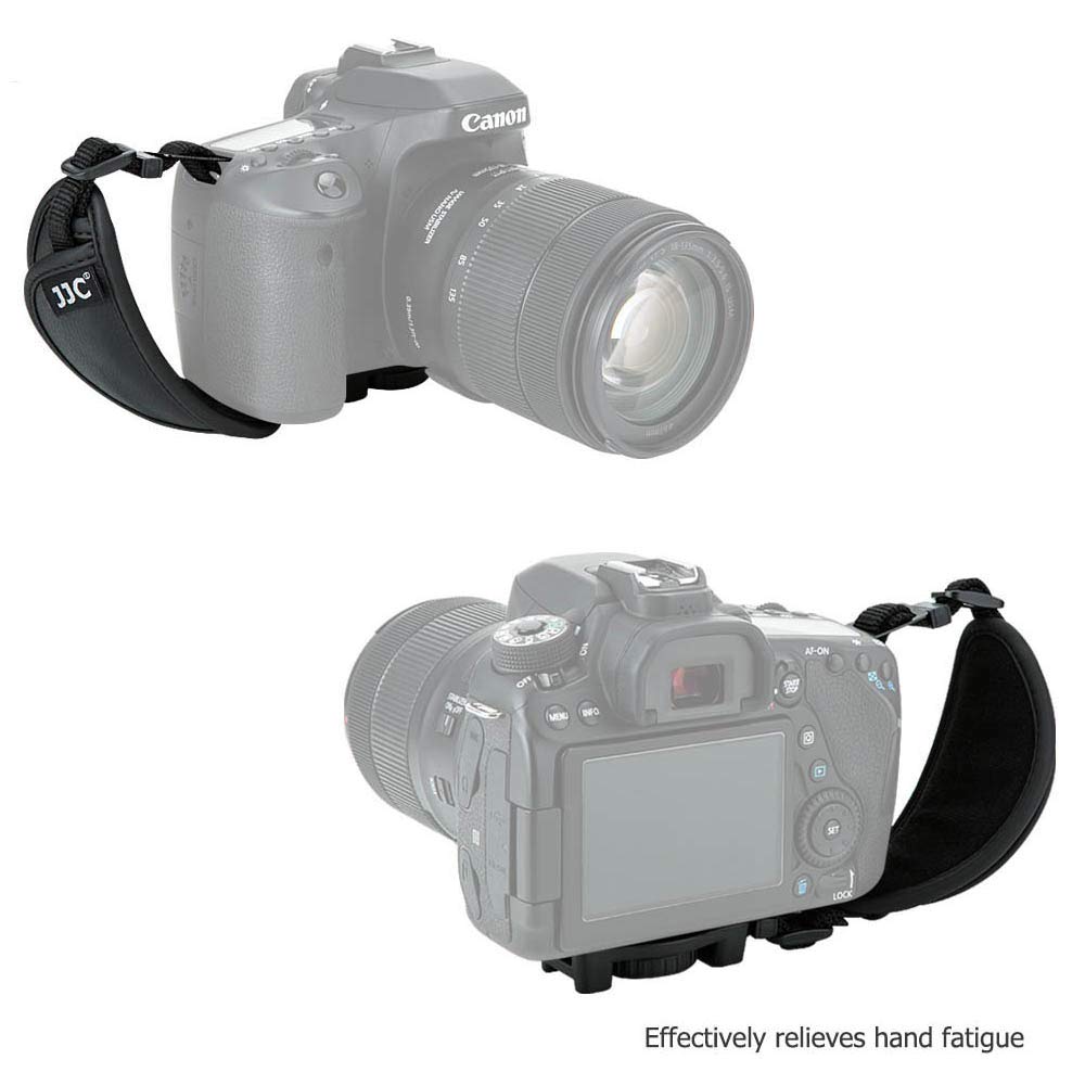 JJC pasek na rękę do aparatu mikrofibrowy pasek na nadgarstek pasek do noszenia dla aparatów Nikon Canon Olympus Sony Fujifilm DSLR SLR
