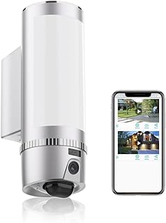 FREECAM Ptz Security Camera Outdoor with Light, Floodlight Security Camera with Motion-activated,2K,Built-in 32G Storage,Color Night Vision,AI Human Detection, Siren Alarm,Waterproof,Two-Way Talk