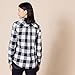 Amazon Essentials Women's Regular-Fit Long-Sleeve Lightweight Plaid Flannel Shirt, Navy Buffalo Plaid, Small
