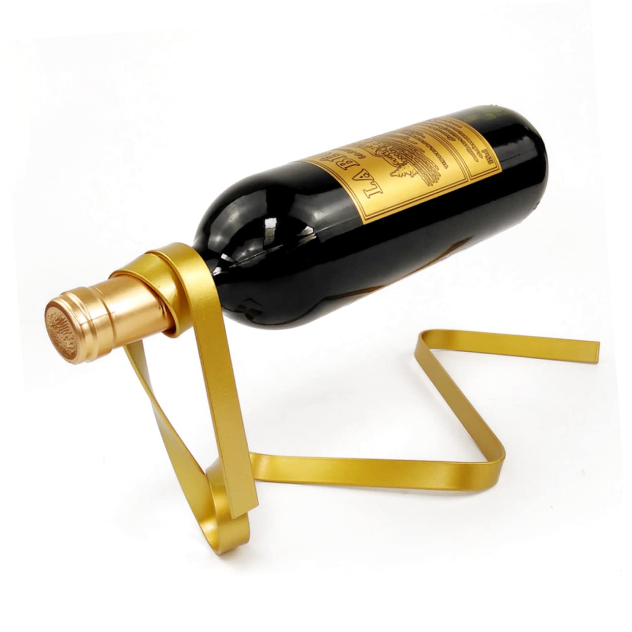 ARTIBETTER 2 Pcs Suspended Wine Shelf Iron Ribbon Wine Bottle Holder Silk Rope Perfect Present