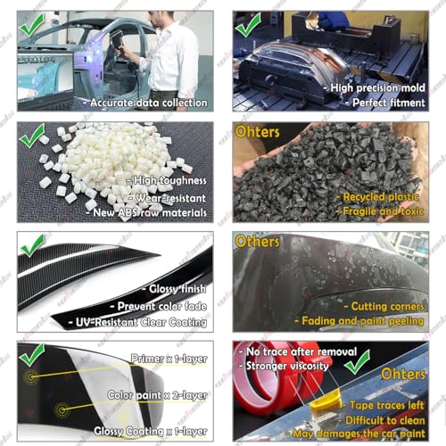 2020-2025 Compatible with Chevy Corvette C8 Z51 Stingray, Front Lip Splitter, 3-Piece Design, Metallic Gloss Black ABS – WheelX - Image 6