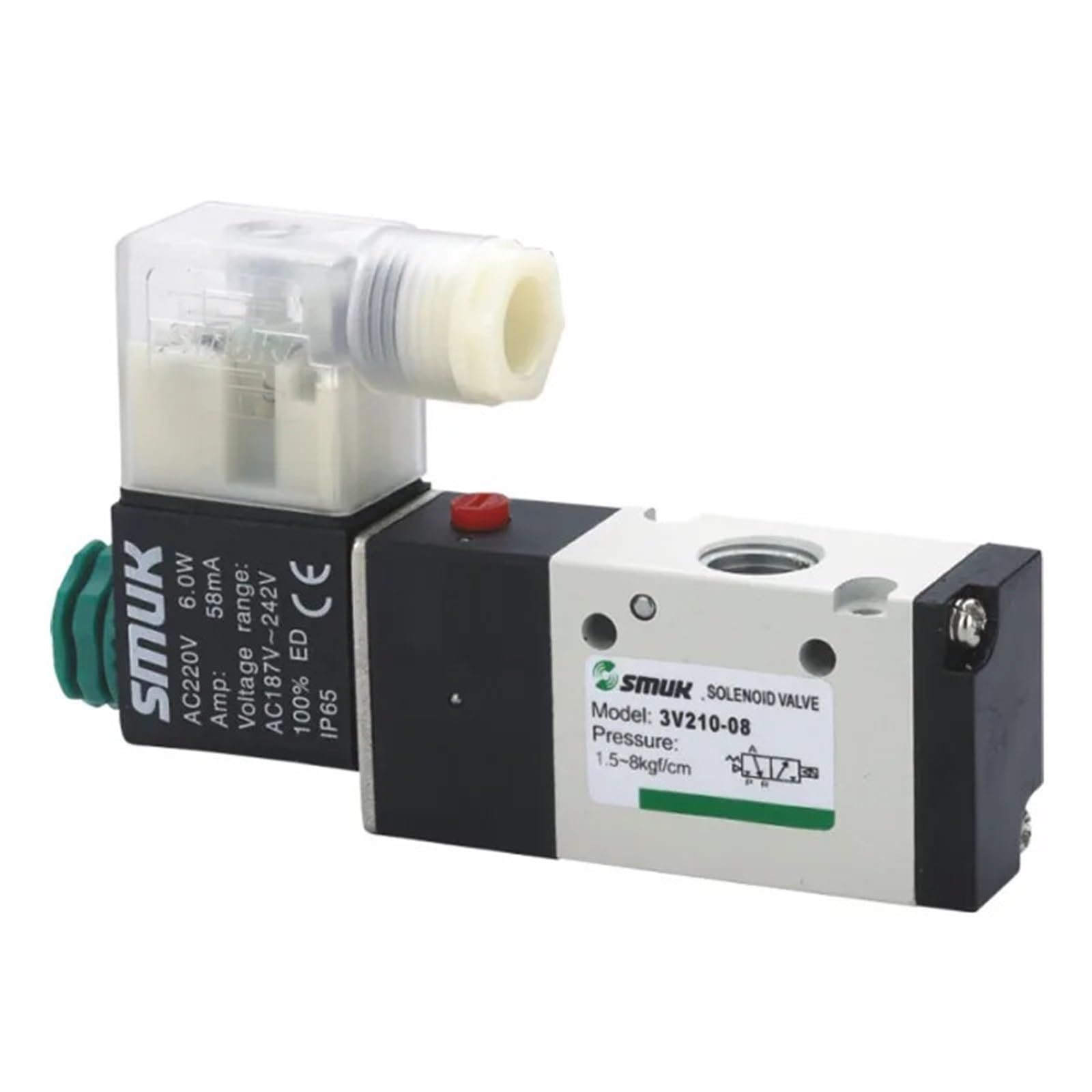 TREDSWQCV 1PCS Model Electromagnetic Valve 3V210-08 AC220V 110V DC24V(DC12V)